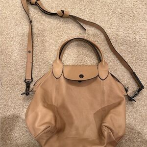 Longchamp Tan Leather Shoulder Bag